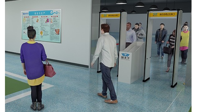 “探天下”技術(shù)人員當(dāng)場(chǎng)試驗(yàn)，客戶感嘆工廠金屬安檢門(mén)“真神奇”